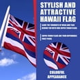 thumbnail image 5 of Super Tough Hawaii Flag | 2ft x 3ft Durable Nylon | Strong Canvas Heading & Brass Grommets | Fade-Resistant Colors | Indoor & Outdoor Display | All-Weather Construction | Excellent Flyability, 5 of 7