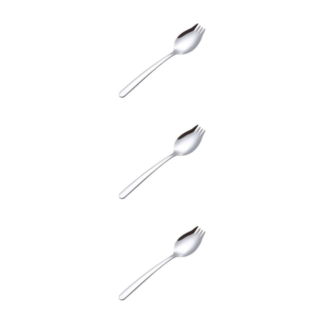 kurtrusly 2pack/lot Fork Set - Suitable For All Occasions Easy To Clean Durable Material Dessert Fork Elegant Appearance Flatware Spoon size 3PCS