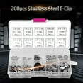 thumbnail image 1 of E Clip, E Clip, 200pcs E Ring Circlip Stainless Steel External Retaining Ring Assortment Set 10 Different Sizes, External Retaining Rings, 1 of 7