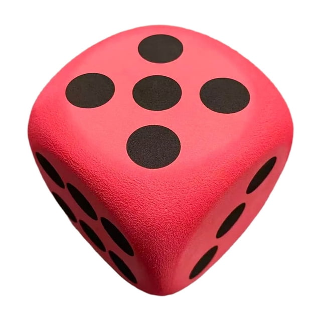 Red Eva Foam Dice Six Sided Gift Exchange Toy Red Color For Holiday Party Games Colored Dice With Smooth Surface Durable