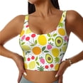 thumbnail image 1 of Fotbe Avocado And Pineapple Sujetador Deportivo Largo sin Aros para Mujer con Almohadillas y Soporte Medio, Transpirable y Absorbente, Camiseta Tipo Chaleco o Tank Top-Small, 1 of 8