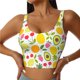 thumbnail image 1 of Balery Avocado And Pineapple Sujetadores deportivos con espalda cruzada para mujer, acolchados, sin costuras, de alto impacto, ideales para yoga, gimnasio, entrenamiento y fitness.-Medium, 1 of 8