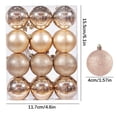 thumbnail image 2 of Winter Savings! UHUYA Christmas Decorations 24PCS Christmas Tree Ornament Pendant Party Supplies Tree Hanging Plastic Ball 1.57in Beige, 2 of 2
