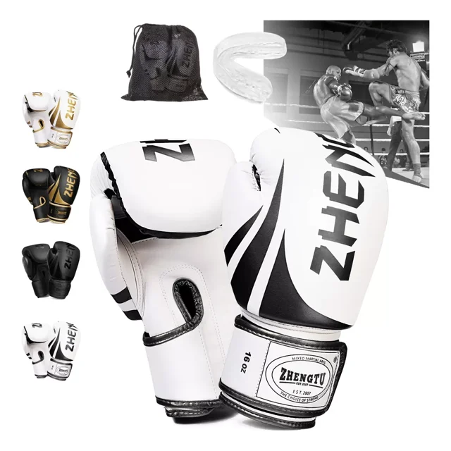 Gants de Boxe pour Kickboxing, Sangle Velcro, 10 - 12 Oz
