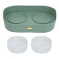 thumbnail image 1 of Cuenco de alimentación para gatos y perros, extraíble, antideslizante, antivuelco y fácil de limpiar, cuenco para beber y alimentar a mascotas, color verde, 1 of 5