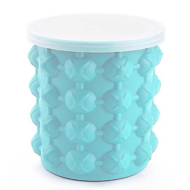 Molde para hielo y contenedor de almacenamiento, cubo de silicona para hacer cubitos de hielo, portátil 2 en 1 fabricante de cubitos de hielo Hy