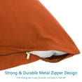 thumbnail image 3 of PiccoCasa Microfiber Pillowcases Pair with Zipper Closure Queen Orange, 3 of 8