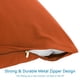 thumbnail image 5 of Juego de 2 Fundas de Almohada de Microfibra Suave con Cremallera PiccoCasa, Rust Estándar, 5 of 7