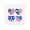 AA-White, variant on Inktastic Fourth of July American Flag Hearts Baby Terry Cloth Bib