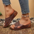 thumbnail image 3 of EKVAHL Orthopedic Sandals for Women with Arch Support Wedge Heel Sandals Open Toe Plantar Fasciitis Feet Slippers Comfortable Casual Wedge Slides, 3 of 6