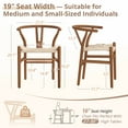 thumbnail image 4 of DYCANPO Wood Dining Chairs Set of 2, Mid Century Modern Y-Shaped Backrest, Fully Assembled, Walnut, 4 of 11