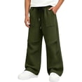 thumbnail image 3 of YIWULA Youth Sweatpants Drawstring Pants with Pockets Boys Solid Pants Sweat Pants Boys Joggers(AG,120), 3 of 6