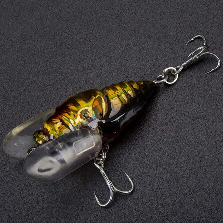 1pcs Cicada Bass Insect Fishing Lures 4cm Crank Bait Floating Tackle SALE  R1I8