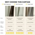 thumbnail image 3 of NICETOWN Room Darkening Sand Curtains for Bedroom, Blackout Curtains Thermal Insulated Privacy Protection Drapes Grommet Energy Efficient Window Drapes for Living Room, 52"x95", Sand, 2 Panels, 3 of 10