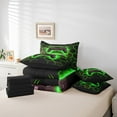 thumbnail image 4 of Erosebridal Neon Gamepad Bedding Sets Twin Size , Green Hexagon Honeycomb Bed Sheets Set, Ultra Soft 7 Pieces, 4 of 5