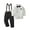 White, variant on Baby Boy Clothes Suits Toddler Shirt Suspender Pants Outfit Sets Gentleman Wedding Suit 1-5 Years