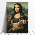 thumbnail image 4 of Cuadro Decorativo Mona Lisa Gato Canvas Listo Para Colgar 50x75cm Jungle Art Impresion Tela Arte, 4 of 7