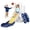 Blue, variant on 6 in 1 Toddler Slide with Basketball Hoop, Indoor Outdoor Kids Climber Playset for Ages 1-4, Blue