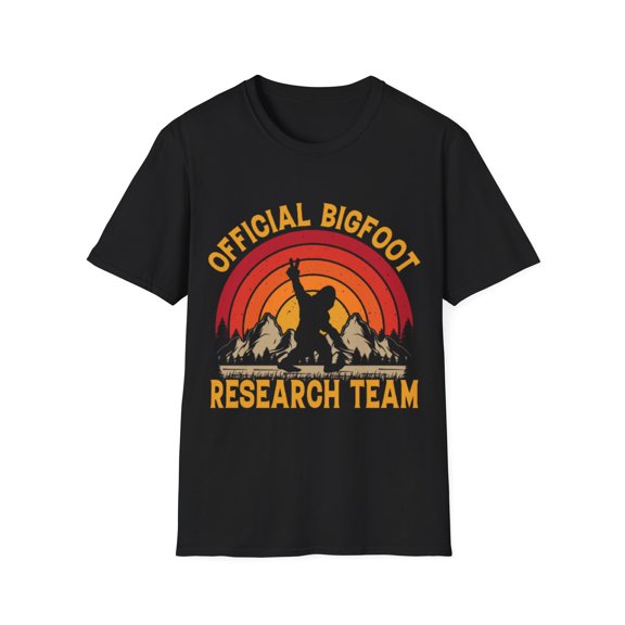 Bigfoot Research Team Retro Novelty Sasquatch Camping Sunset