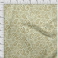thumbnail image 4 of oneOone Cotton Silk Olive Green Fabric Asian Paisley Sewing Craft Projects Fabric Prints By Yard 42 Inch Wide, 4 of 5