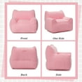 thumbnail image 3 of Lusimo Bean Bag Chair for Adults Teens, 3FT Lazy Memory Foam Bean Bag Sofa for Bedrooms, Cat-Ear Design Couch with Corduroy Washable Cover , Lounge Chairs with Pocket for Gaming, Reading, Pink, 3 of 10