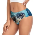 thumbnail image 2 of Fotbe Watercolor Turtle Calzones Estampados para Mujer – Ropa Interior de Algodón, Cómoda, Suave y Elástica-X-Small, 2 of 6