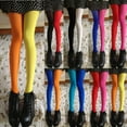 thumbnail image 4 of Femmes Dame Patchwork Pieds Collants Collants Collants Extensibles Chaussettes Élastiques Couleurs Bonbon Collants, 4 of 5