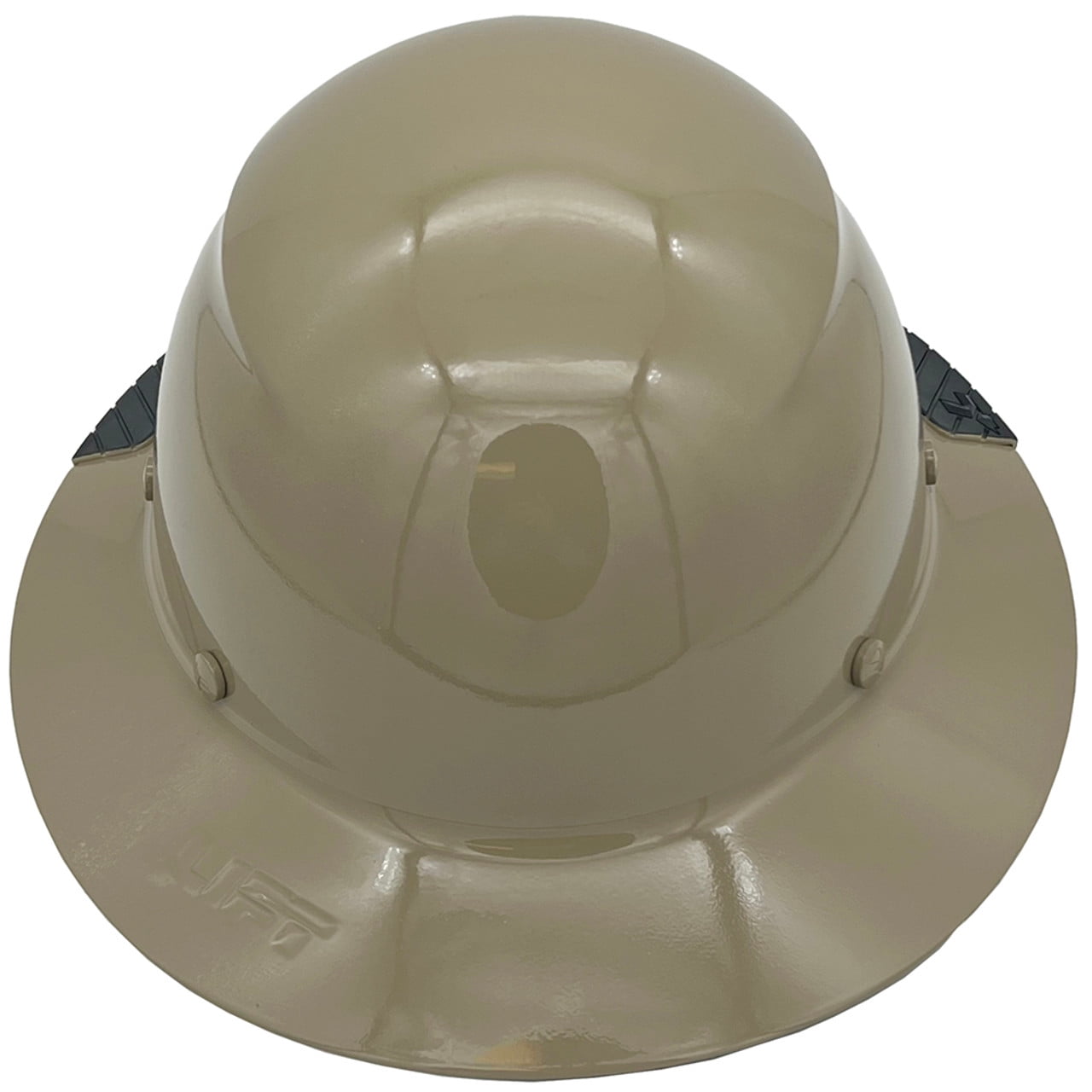 DAX Fiberglass Composite Hard Hat - Full Brim Khaki with Tote