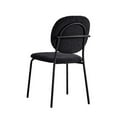 thumbnail image 4 of Pemberly Row Contemporary Boucle Side Chairs (Set of 2) in Black, 4 of 6