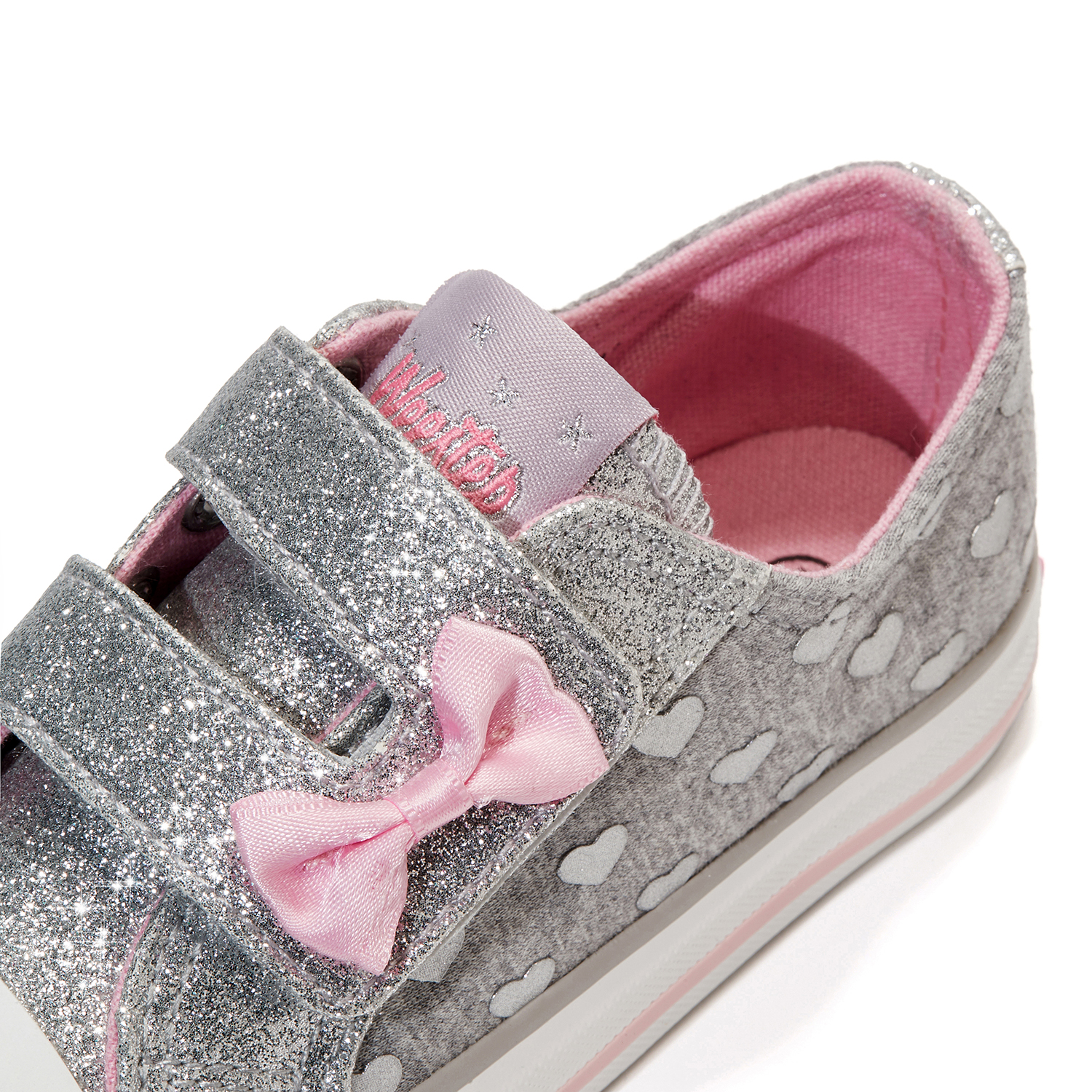 Weestep Toddler Little Kid Girls and Boys School Glitter Hook and Loop Sneaker - image 2 of 6