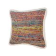 thumbnail image 5 of Laddha Home Designs 20" Red and Yellow Chindi Fringe Square Throw Pillow, 5 of 9