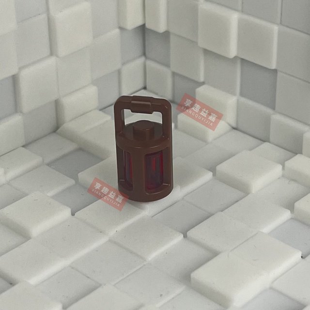 5 uds. Lámpara de mano de mediana edad, accesorios rojos y amarillos, bloques de construcción, modelo de ladrillos, mini figuras de juguete de acción, juguete para regalo para niños