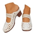 thumbnail image 3 of Women's Closed Toe Heel Sandals On Block Heel Walking Slides Shoes Mules for Women Dressy Summer Casual Hollow Out Comfort Slippers Outdoor Platform Slide Wedge Sandals, 3 of 9