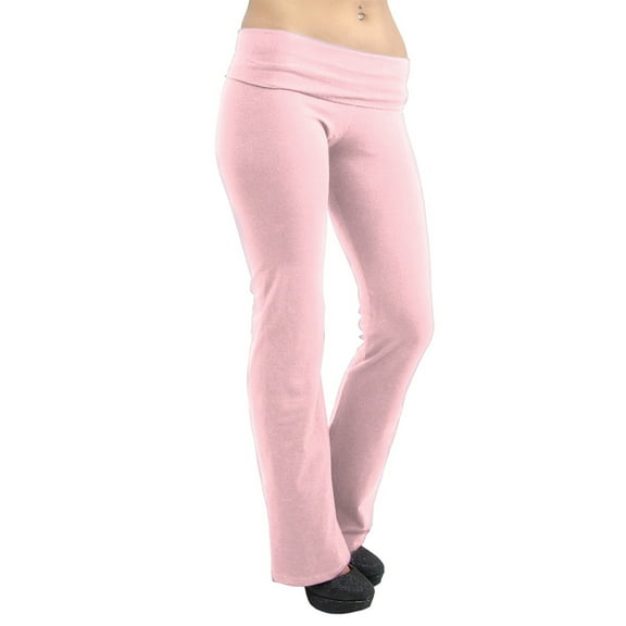 Vivian's Fashions Yoga Pants - Extra Long, Misses Size (Pink, XXS)