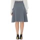 thumbnail image 3 of FALDA A-LINE ELEGANTE PARA MUJER CON BOTONES EN LA PARTE FRONTAL, LARGO A LA RODILLA, PARA TRABAJO Y OCASIONES FORMAL, L GRIS, 3 of 6