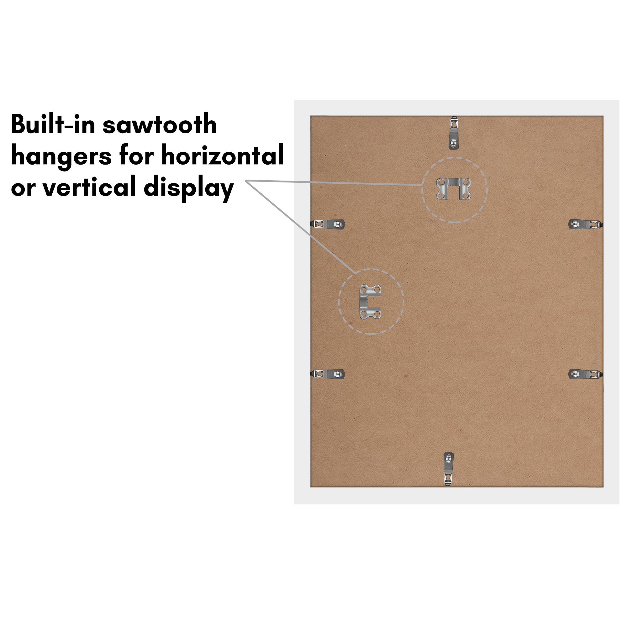 Americanflat 11x14 Picture Frame with Polished Plexiglass with 8x10 Mat 5 Pack Display Photo Galleria - White