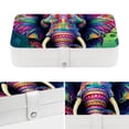 thumbnail image 4 of Elephant Pu Leather Decorative Box with Removable Compartment, Portable Bracelet Holder, Necklace Organizer, and Storage Box, 4 of 6