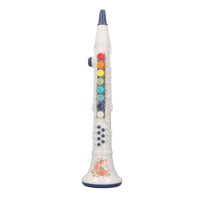 Clarinet Toy, Kids Clarinet Volume Adjustable 8 Colored Keys Musical Instrument Toy Birthday Gift