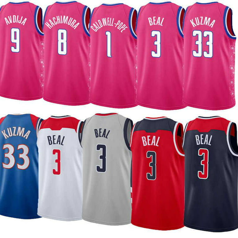 NBA_ jersey Men Basketball 3 Bradley 33 Kyle Beal Kuzma 26 Spencer 24 Corey  Dinwiddie Kispert 8 Rui Hachimura 9 Deni Avdija''nba''jerseys 