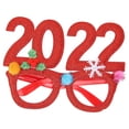 thumbnail image 4 of Marco de gafas navideñas, gafas navideñas brillantes, exquisitas, lindas y elegantes para fiestas navideñas, fotomatones, color rojo, 4 of 5