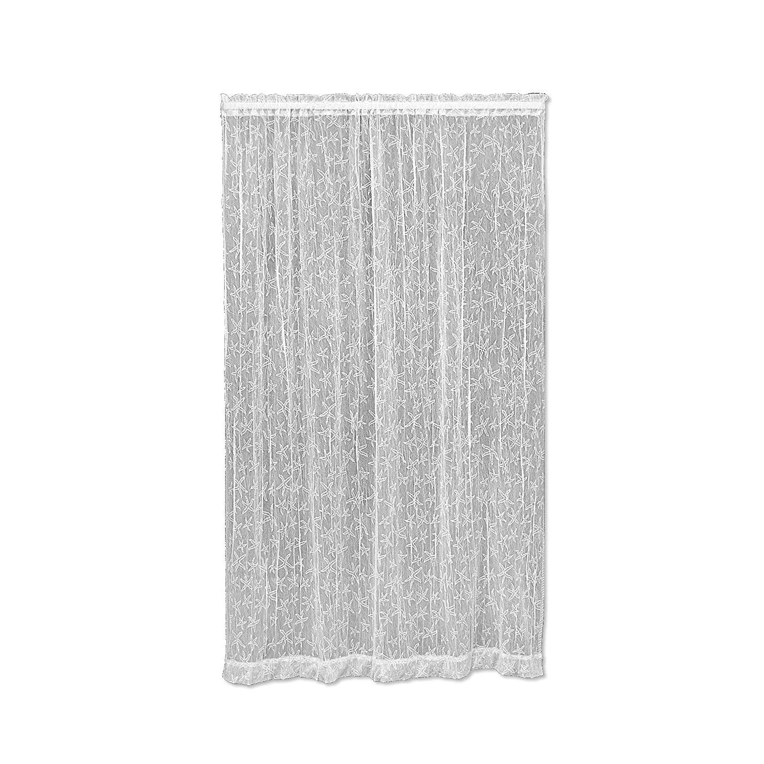 Heritage Lace Bee Panel with Trim 45 by 96 White