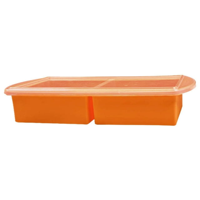 Large Silicone Ice Cube with Lid - Multi-Purpose Soup Crisper & Food Storage Box, Silica Gel, Durable, Easy Clean, Stackable, Food-Grade