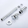 thumbnail image 5 of Chrome Bathroom Sink Drain System, Brass Basin Drain Waste Trap With Adjustable Height And Overflow For Easy Installation In Your Bathroom Or Kitchen Sink Area, 5 of 5