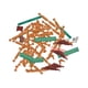 thumbnail image 4 of Juego de cabaña de madera, construcción, juguetes apilables, bloques de madera, juguete educativo preescolar para niños y niñas, 4 of 9