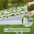 thumbnail image 6 of Yellow Lemon Fruit Branches White Pattern Square Fitted Tablecloth with Elastic Edge,Square Table Cover,Washable Elastic Table Cover for Home Kitchen Party Decor 34"x34", 6 of 6