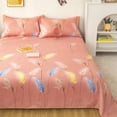 thumbnail image 4 of Lunxisen 2 Pcs Soft Organic Cotton Bed Sheets Full Size Crisp Sheets Pockets, Breathable and Durable Bedding Warm(200*230cm), 4 of 9