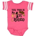 thumbnail image 3 of Inktastic Yes, This is My 1st Rodeo Cowboy Hat with Red Band, Lasso Boys or Girls Baby Bodysuit, 3 of 5