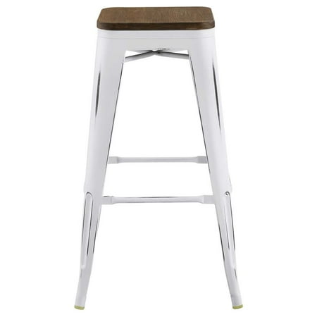 Modway Promenade 30" Metal Bar Stool in White | Walmart Canada