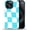 Blue Twist Check, variant on for iPhone 15 Pro Case, [Hybrid 2-Layer Hard Shell] Military-Grade Protection, All-Around Shockproof, Silicone Protective Phone Case for iPhone 15 Pro - Coloring Mushroom