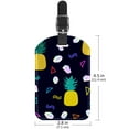 thumbnail image 6 of Square 2Pack PU Leather Pineapple Cruise Luggage Tag with Privacy Cover and Name ID Tag for Travel Handbags Backpacks Luggage Tags, 6 of 6